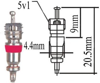 Valve Core Remover with 100 Pcs Car Truck Replacement TPMS Nickel Plated Tire - Image 3