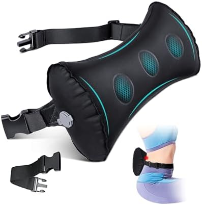 Inflatable Lumbar Pillow for Airplane Travel Lumbar Support Pillow for Car by BLABOK
