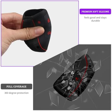 QBUC 2 Pcs for Chevy Key Fob Cover, 4 Buttons Silicone - Image 5