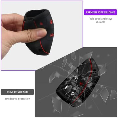 QBUC 2 Pcs for Chevy Key Fob Cover, 4 Buttons Silicone - Image 5