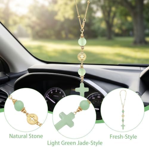 Crystal Hanging Car Charm, Stone Style Car Decor - Image 2