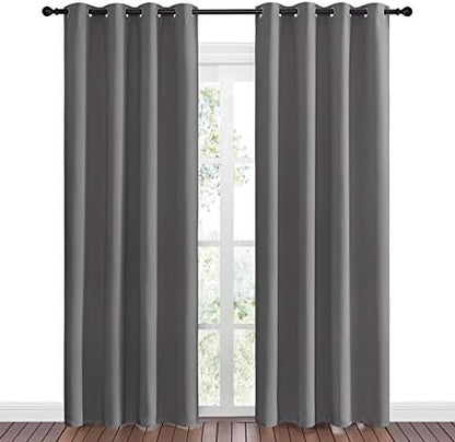 NICETOWN Gray Blackout Curtains - Image 2