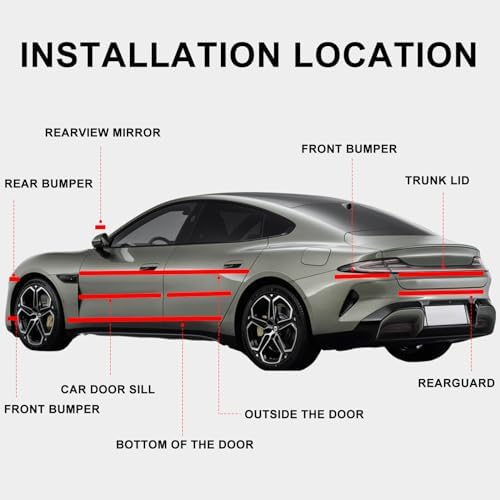 Storystore Car Door Edge Guard, 4 in x 33 Ft Black Door Edge Protector - Image 6