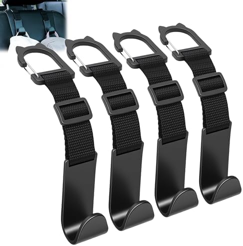 Amooca Anti-drop Car Headrest Hooks 4 Pack Seat Organizer by Amooca