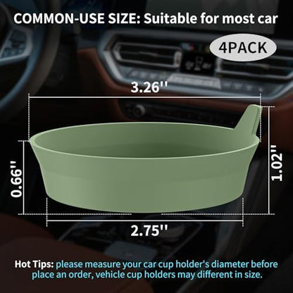 ME.FAN Car Cup Holder Coasters Silicone Cups Mats, Automotive Universal - Image 2
