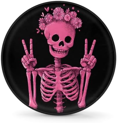 Pink Skull Fun Spare Tire Cover Dust-Proof Wheel Protector by Unknown