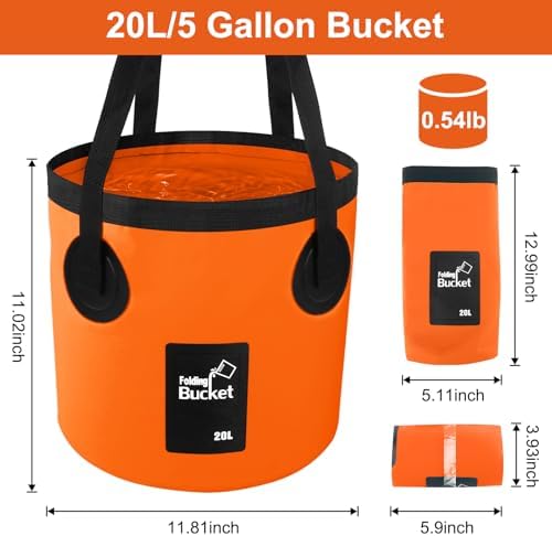 5 Gallon Bucket, Collapsible Bucket - Image 2