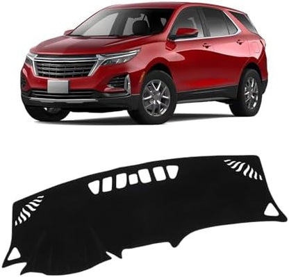 KUST Black Dash Cover for 2018-2023 2024 Chevrolet Equinox Non-Slip Dashboard by KUST