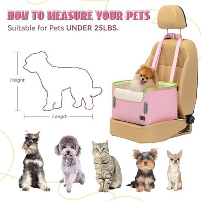 PETSFIT Small Dog Car Seat – Patented Safety Buckles – Safety Tether – Foldable - Image 6
