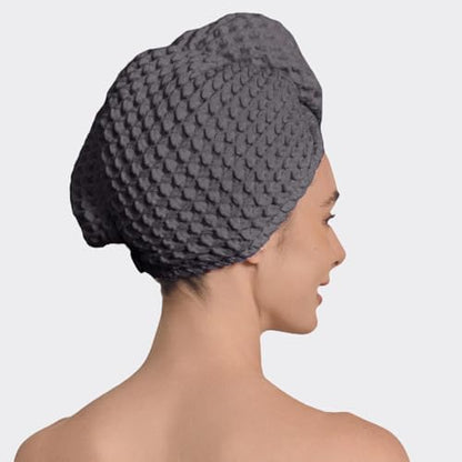 Luxury Organic Japanese Cotton Hair Drying Waffle Towel Wrap - Image 3