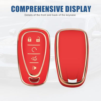 for Chevy Key Fob Cover, 5 Buttons TPU Key Cover - Image 4