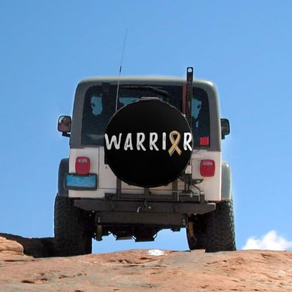 Warrior Childhood Cancer Awareness Tire Covers, Dust-Proof Weatherproof Wheel - Image 5