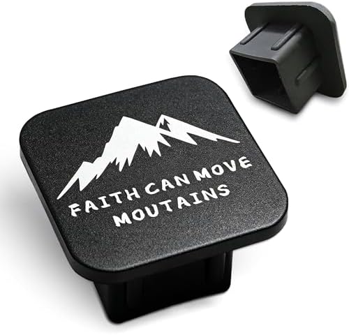 Hitch Receiver Cover 2" Faith Can Move Mountains Trailer Hitch Cover Tube Cap by Unknown