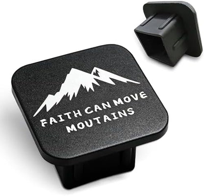 Hitch Receiver Cover 2" Faith Can Move Mountains Trailer Hitch Cover Tube Cap by Unknown