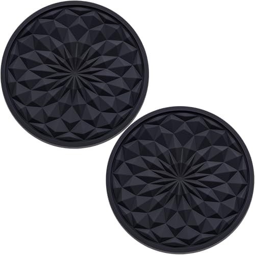 2 Pack Silicone Car Cup Holder Coaster – 2.75 Inch Non-Slip Drink Mat, by MEAJOO
