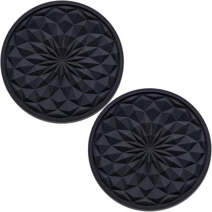 2 Pack Silicone Car Cup Holder Coaster – 2.75 Inch Non-Slip Drink Mat, by MEAJOO