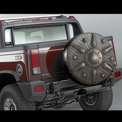 Spare Tire Covers for Trailers, Round Shield Scales Wheel Protectors Dust-Proof - Image 2