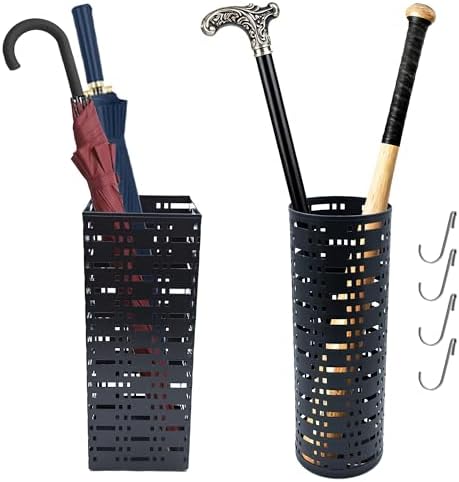2 Pack Metal Umbrella Stand for Indoor Entry, Entryway Umbrella Holder Rack by HAUSMODA