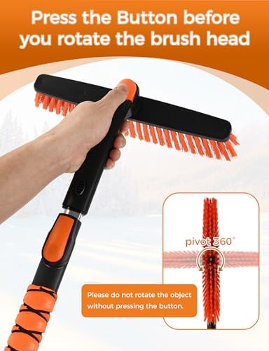 59" Ice Scrapers for Car Windshieldand Extendable Snow Brush - Image 3