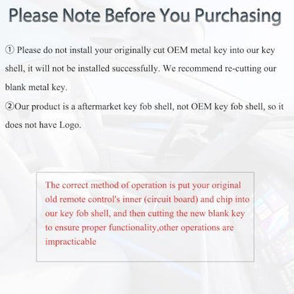 SUPALAND Key Fob Shell Case Replacement Fits - Image 4