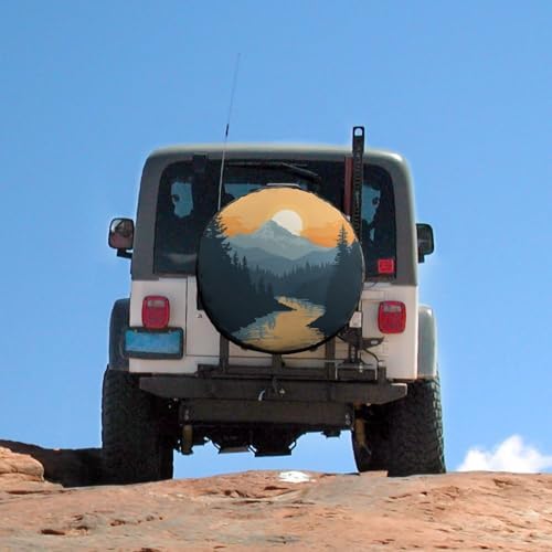 Camper Spare Tire Cover Mountain Adventure Wheel Tire Cover - Image 5