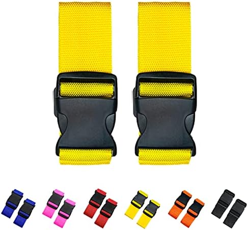 2 Pack Suitcase Straps, Bright Color Adjustable Luggage Belts, TSA Approved by Jcpmcxs