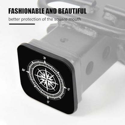 Trailer Hitch Cover, Compass Pattern Hitch Cover Rubber Towing Hitch Plug Covers - Image 4