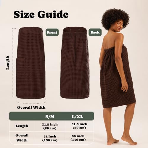 Luxury Organic Japanese Cotton Waffle Body Towel Wrap - Image 6