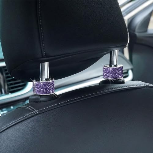 4PCS Crystal Rhinestone Bling Car Headrest Collars, Automotive Magnetic - Image 5