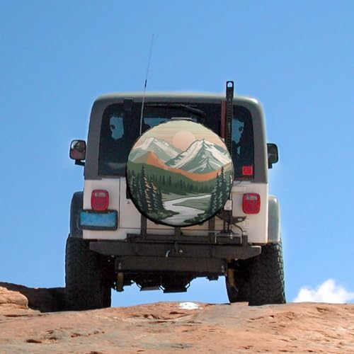 Camper Spare Tire Cover 13 Inch Mountain Adventure Weatherproof Wheel - Image 5