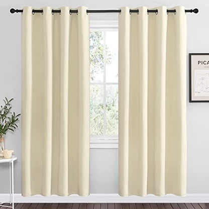 NICETOWN Beige Room Darkening Curtains 78" Long by NICETOWN