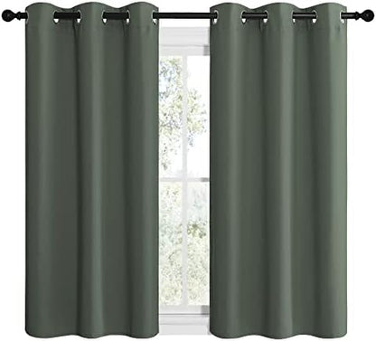 NICETOWN Blackout Curtain Panels, 1 Pair, 42 by 48-inch, Dark Mallard - Image 2