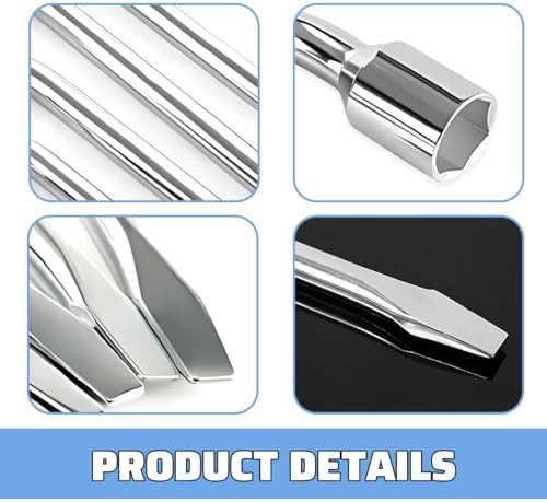 Car Spare Tire Wrench, 17mm L-Type Steel Hexagon Slotted End Socket Tire Repair - Image 4