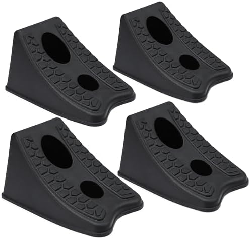 TONDA Wheel Chocks, Garage Parking Stops, Heavy Duty Wheel Wedge, 4 Pack by TONDA