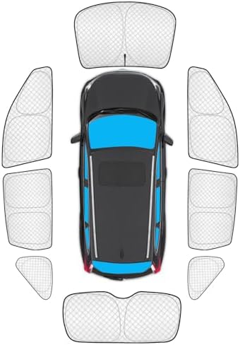 KMF 8pcs Full Window Sun Shades Custom Fit by KMF