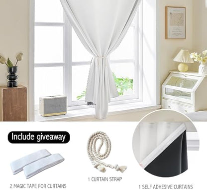 AJAZZ Self Adhesive Curtains 100% Blackout Shades Window Cover Sticky Curtain - Image 3