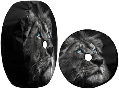 Lion with Glowing Spare Tire Cover with Backup Camera Hole Wheel Tire Cover Fit - Image 3