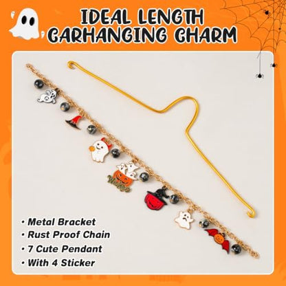 Rislobx Cute Ghost Pumpkin Car Charm, Halloween Mirror Hanging Ornament - Image 4