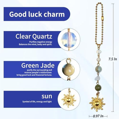 Car Rear View Mirror Accessories Sunny Car Hanging Ornament, Sun Rearview Decor - Image 4