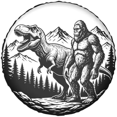 Dinosaur Forest Spare Tire Cover SUV Trailer Truck RV 15 Inch - Image 2
