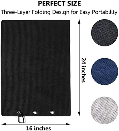 LUSTEMBER 3 Pack Large Golf Towels, Dirt and Sweat - Image 2