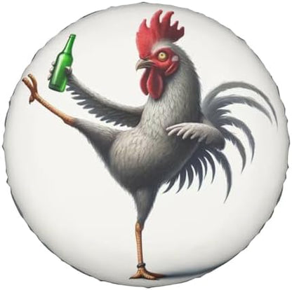 Spare tire Cover 16inch Drunken Fist Chicken Wheel Protectors Weatherproof by Unknown