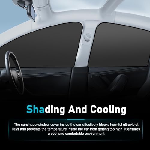 4 PCS Car Side Window Sun Shades, Heat & Sun Blocking Insulation Shade - Image 6