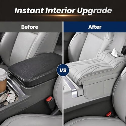 Car Center Console Cover with Tissue Box Holder, Foam Auto Armrest Cushion Pad - Image 5