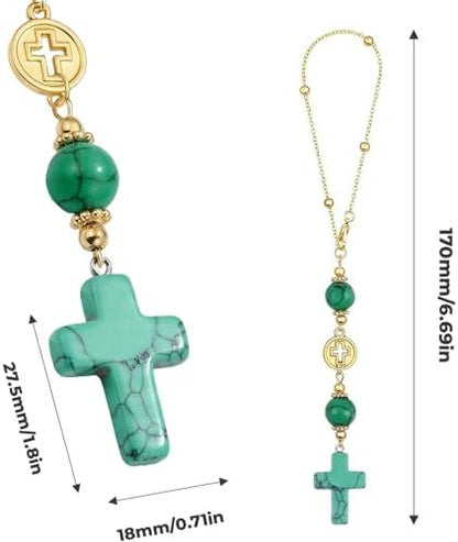 Cross for Car Mirror Hanging, Drive Safe Rear View Mirror Cross Ornament Charm - Image 5