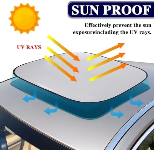 2PCS Car Sunroof Sunshade, Car Roof Cover, Foldable UV Reflector Reflective - Image 3
