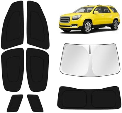 KUST Car Window Shades for GMC Acadia 2017-2022 2023 Windshield Sun Shade Side by KUST