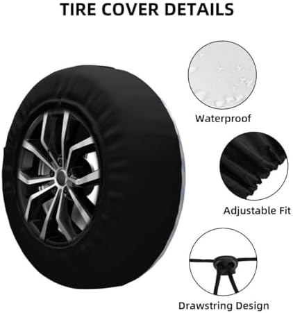 Skeleton in Hammock Spare Tire Cover Beautiful Life White Black Background - Image 7