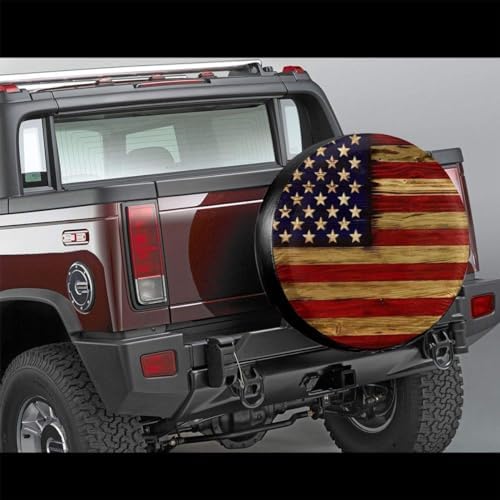 Tire Cover American Flag Portable Universal Spare Wheel Tire Cover - Image 2