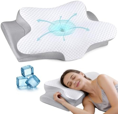 Cervical Neck Pillow for Pain Relief, Ergonomic Contour Pillow, Orthopedic by BESPILLOW